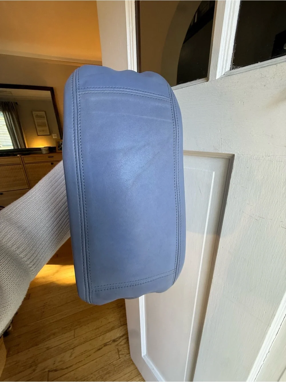 Coach Leather Hobo Bag in Soft Periwinkle Blue 4161